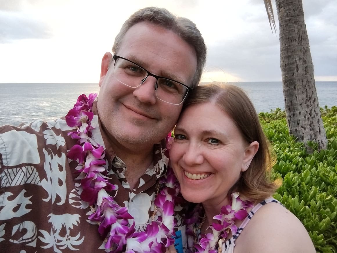 Nae and husband in Hawaii